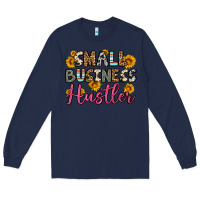 Navy small business hustler Long Sleeve Tee - OliviaCreatesArt