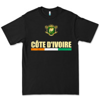 Black Cote d_Ivoire National Flag Ivory Coast Coat Of Arms Gift Premium Tee - trangStudio