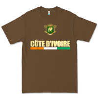 Cote D_ivoire National Flag Ivory Coast Coat Of Arms Gift Premium Tee | Teevron
