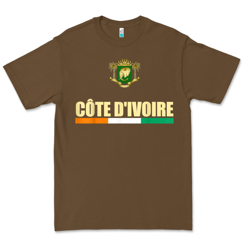Cote D_ivoire National Flag Ivory Coast Coat Of Arms Gift Premium Tee by trangStudio | Teevron