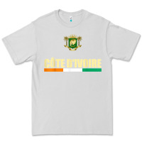 Dove Grey Cote d_Ivoire National Flag Ivory Coast Coat Of Arms Gift Premium Tee - trangStudio