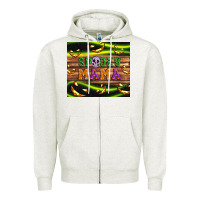 Oatmeal Heather Spooky mama Zipper Hoodie - Artiststas