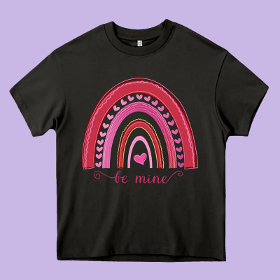 Valentines Day Rainbow Heavy Core Tee Designed By Bettercallsaul