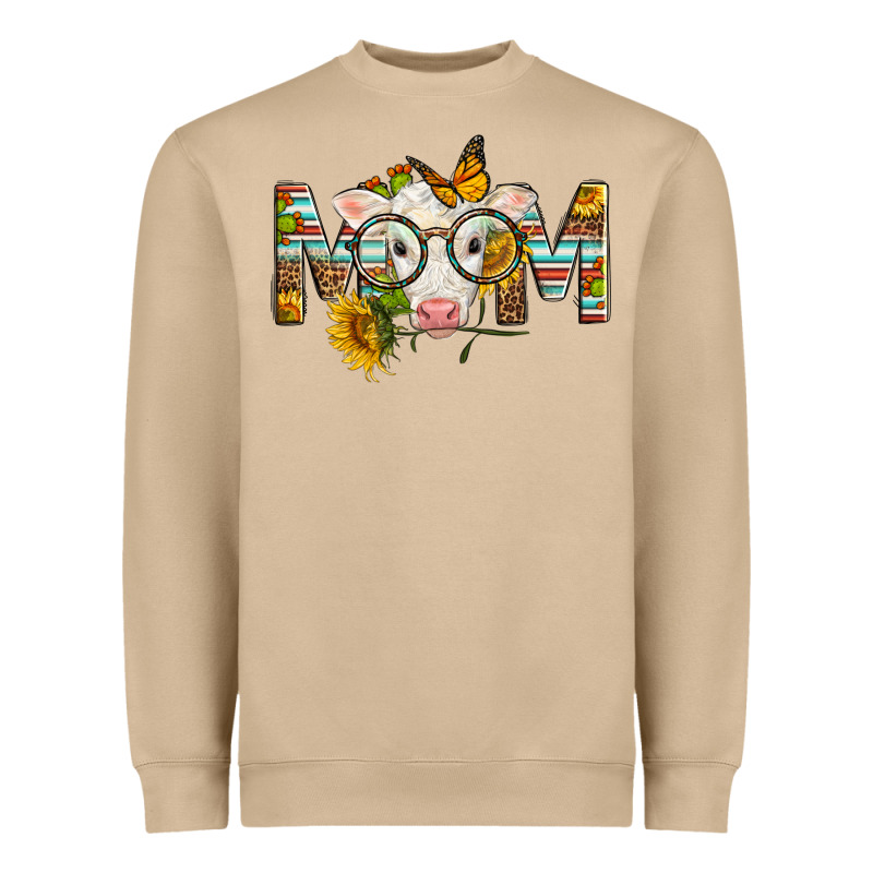 Western Baby Calf Mom With Sunflower Mother's Day Heavyweight Sweatshirt by LillyAllenDesigns | Teevron