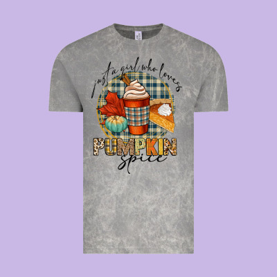 Just A Girl Who Loves Pumpkin Spice Vintage Tee Designed By Cowgirlartshop