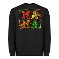 Black juneteenth leopard frame mama Mother's Day Heavyweight Sweatshirt - LillyAllenDesigns