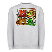 Heather Grey juneteenth leopard frame mama Mother's Day Heavyweight Sweatshirt - LillyAllenDesigns