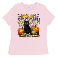 Bubblegum Pink Let's Get Spooky Ladies Tee - texasbilliewilder