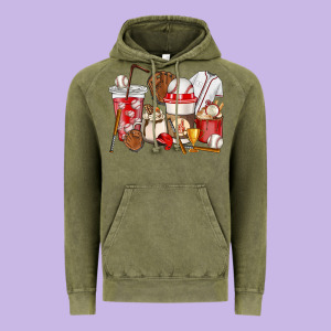 Baseball Coffee Cups Vintage Hoodie Designed By Howdyjamesfarm