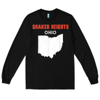 Black shaker heights ohio usa state america travel ohioan Long Sleeve Tee - trangStudio