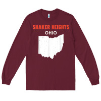 Burgundy shaker heights ohio usa state america travel ohioan Long Sleeve Tee - trangStudio