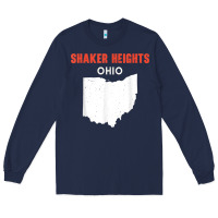 Navy shaker heights ohio usa state america travel ohioan Long Sleeve Tee - trangStudio