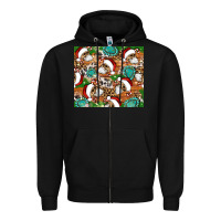 Black santa skeleton christmas tumbler Zipper Hoodie - Artiststas