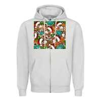 Dove Grey santa skeleton christmas tumbler Zipper Hoodie - Artiststas