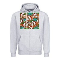Heather Grey santa skeleton christmas tumbler Zipper Hoodie - Artiststas