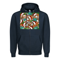 Navy santa skeleton christmas tumbler Zipper Hoodie - Artiststas