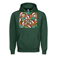 Sports Green santa skeleton christmas tumbler Zipper Hoodie - Artiststas