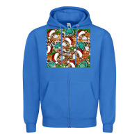 True Royal santa skeleton christmas tumbler Zipper Hoodie - Artiststas