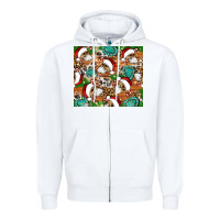 White santa skeleton christmas tumbler Zipper Hoodie - Artiststas