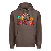 Coffee Nach Valentine Premium Hoodie - CowhideDigitalArt