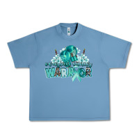 Pebble Blue ovarian cancer warrior Urban Heavy Tee - CowGirlArtShop