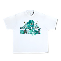 White ovarian cancer warrior Urban Heavy Tee - CowGirlArtShop