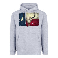 Heather Grey texas flag Heavyweight Hoodie - BarkalooDesign