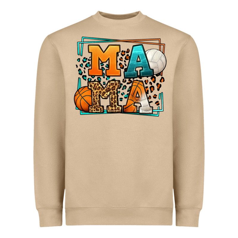 Basketball And Volleyball Mama Mother's Day Heavyweight Sweatshirt by LillyAllenDesigns | Teevron