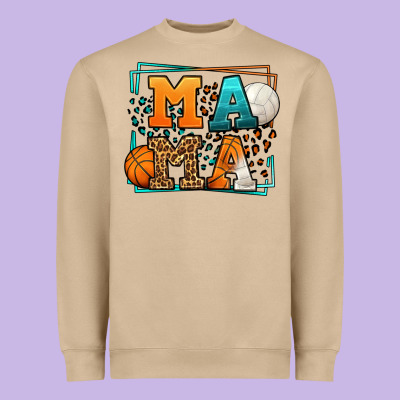 Basketball And Volleyball Mama Mother's Day Heavyweight Sweatshirt Designed By Lillyallendesigns