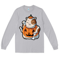 Moon Dust cute kawaii maneki neko cat halloween pumpkin costume boys Long Sleeve Tee - trangStudio