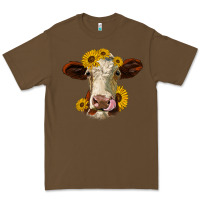 Cacao hereford cattle sunflowers heifer Premium Tee - Jasminsmagicworld