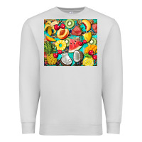 Dove Grey summer fruits Premium Sweatshirt - BarkalooDesign