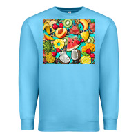 Ocean Blue summer fruits Premium Sweatshirt - BarkalooDesign