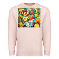 Pale Pink summer fruits Premium Sweatshirt - BarkalooDesign