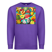 Purple summer fruits Premium Sweatshirt - BarkalooDesign