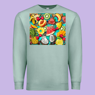 Summer Fruits Premium Sweatshirt Designed By Barkaloodesign