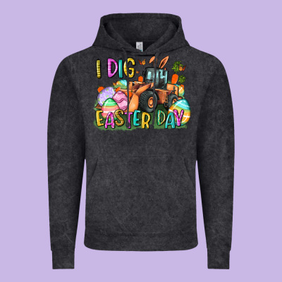 I Dig Easter Day Vintage Hoodie Designed By Cowgirlartshop