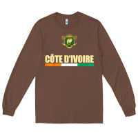 Chestnut Cote d_Ivoire National Flag Ivory Coast Coat Of Arms Gift Long Sleeve Tee - trangStudio