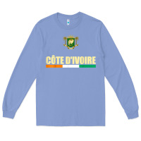 Colony Blue Cote d_Ivoire National Flag Ivory Coast Coat Of Arms Gift Long Sleeve Tee - trangStudio