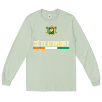 Matcha Cote d_Ivoire National Flag Ivory Coast Coat Of Arms Gift Long Sleeve Tee - trangStudio