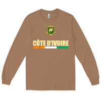 Toasted Coconut Cote d_Ivoire National Flag Ivory Coast Coat Of Arms Gift Long Sleeve Tee - trangStudio