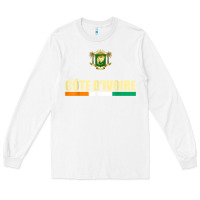 White Cote d_Ivoire National Flag Ivory Coast Coat Of Arms Gift Long Sleeve Tee - trangStudio