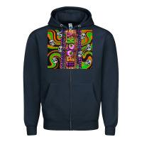 Navy Spooky Zipper Hoodie - Artiststas
