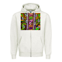 Oatmeal Heather Spooky Zipper Hoodie - Artiststas