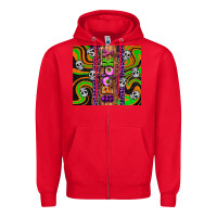 Red Spooky Zipper Hoodie - Artiststas