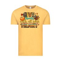 Vintage Mustard give thanks with all your heart Vintage Tee - CowGirlArtShop