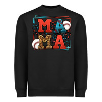 Black leopard baseball mama Mother's Day Heavyweight Sweatshirt - LillyAllenDesigns