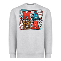 Heather Grey leopard baseball mama Mother's Day Heavyweight Sweatshirt - LillyAllenDesigns