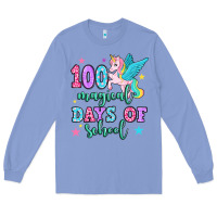 Colony Blue hundred magical days of school unicorn Long Sleeve Tee - OliviaCreatesArt