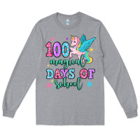 Heather Grey hundred magical days of school unicorn Long Sleeve Tee - OliviaCreatesArt